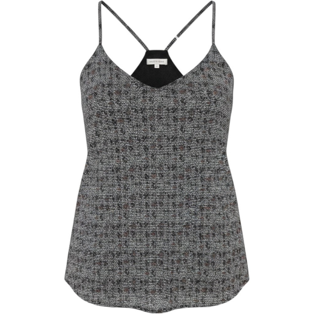 Olivia Grey Women's Geometric Print Racerback Cami Tank Top Black Large Lined